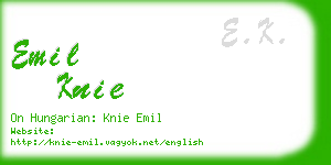 emil knie business card